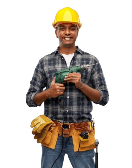 happy indian builder helmet with electric drill 380164 253250 removebg preview